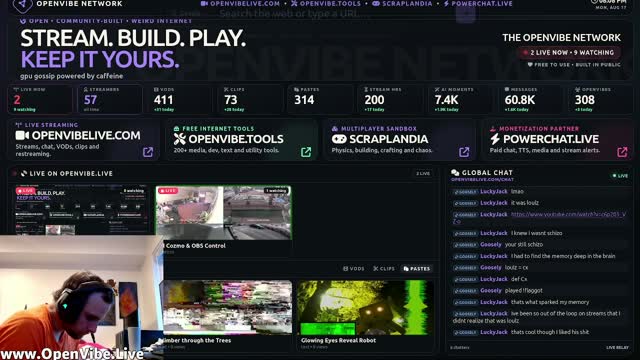 A Live Stream Dashboard Page Showing Multiple Video