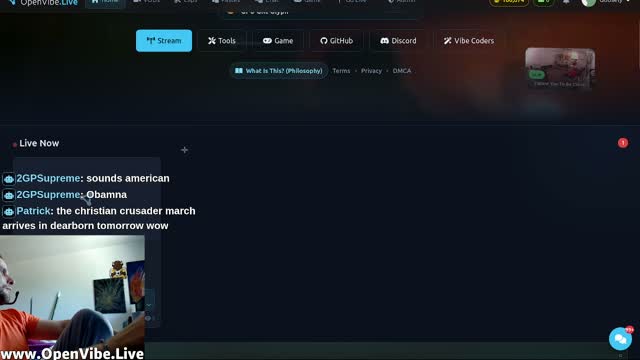 A Live Stream Chat And Video Feed Are