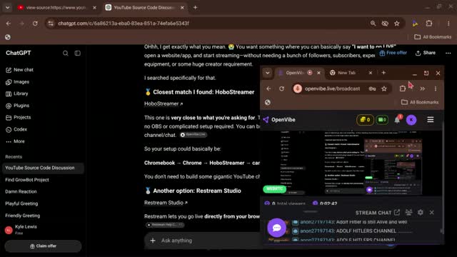 A Live Stream Screen Shows Multiple Smaller Playback